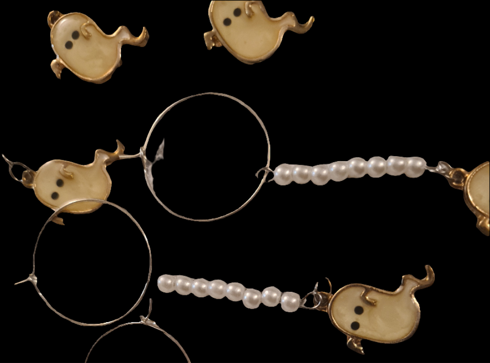 Ghost Wine Glass Charms