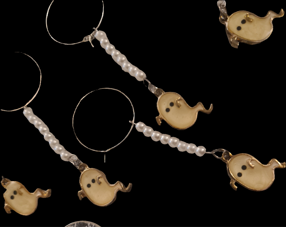 Ghost Wine Glass Charms