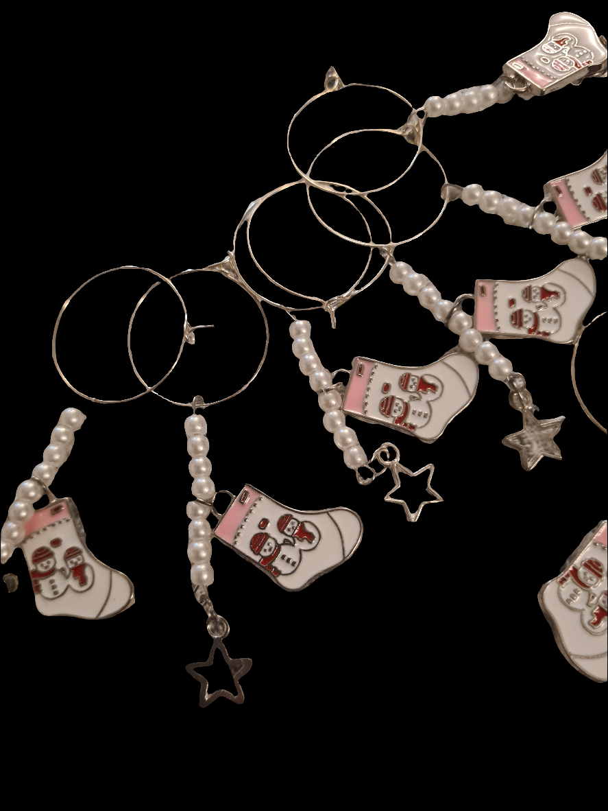 Christmas Stocking Wine Glass Charm