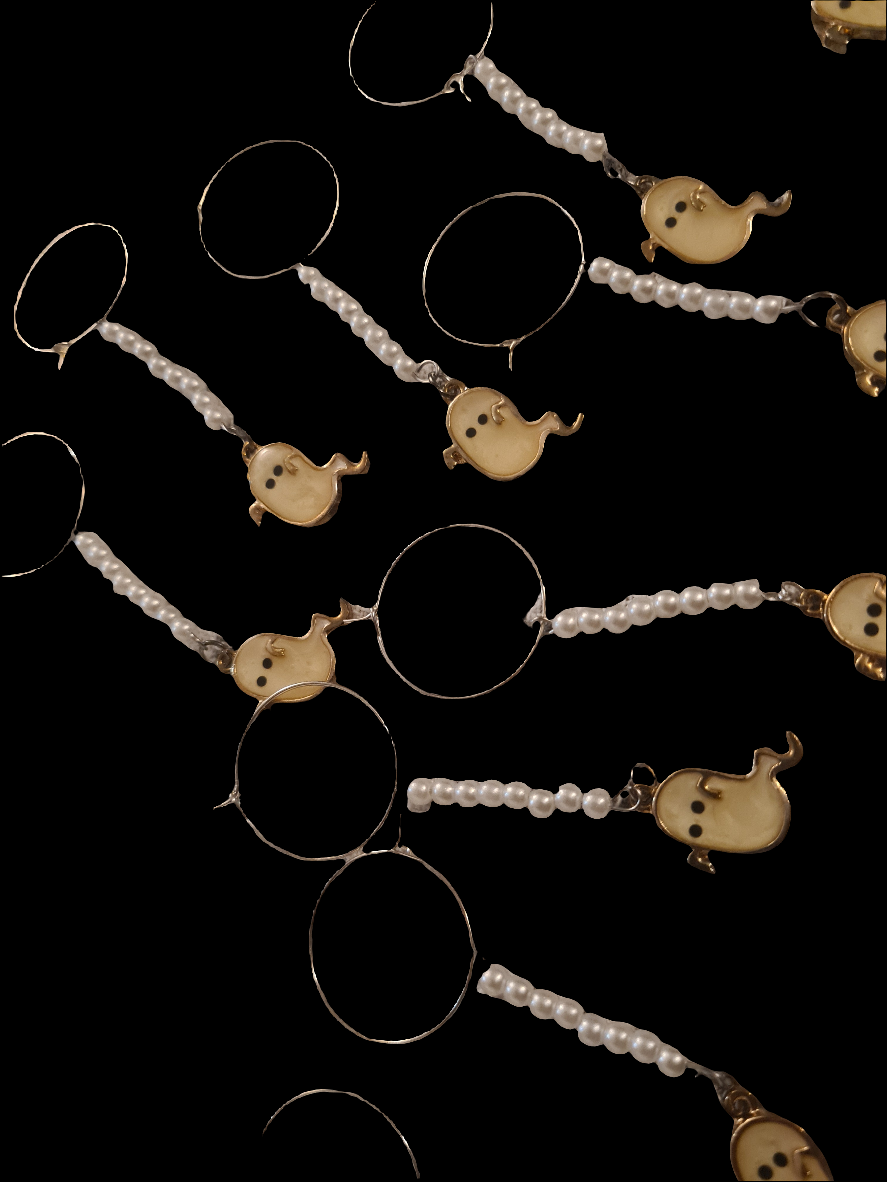 Ghost Wine Glass Charms