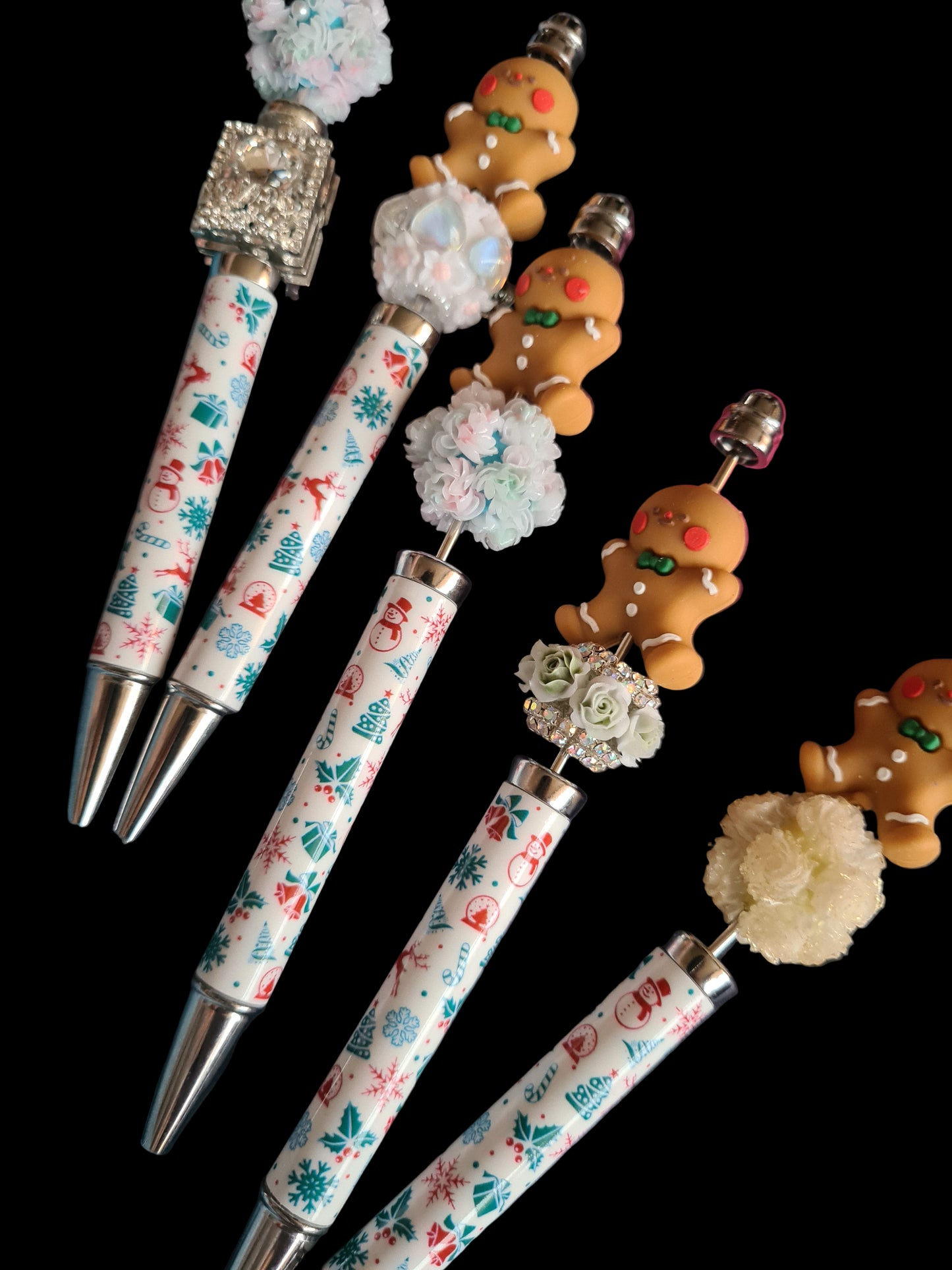 White Christmas Beadable Pens