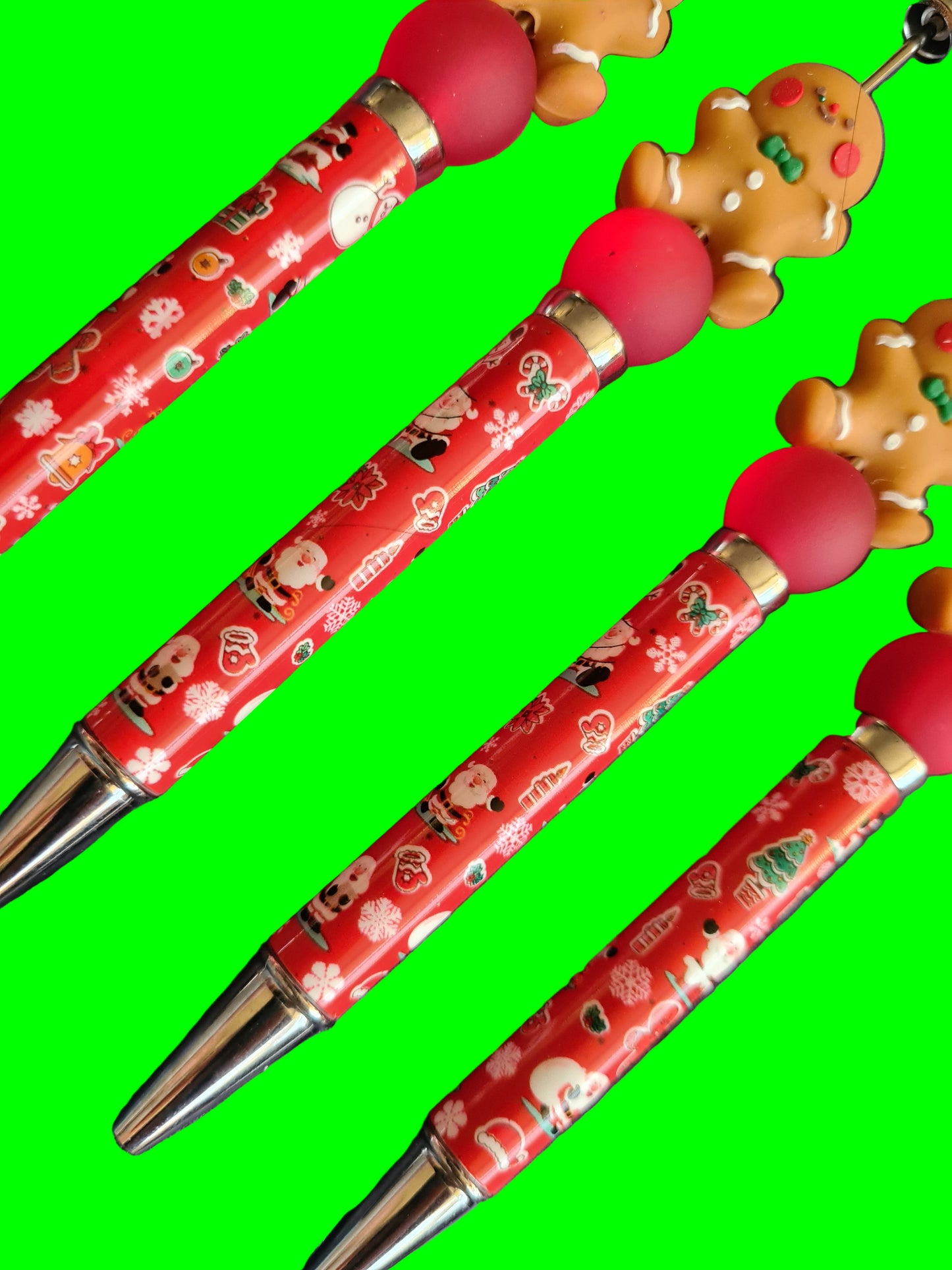 Gingerbread Man Christmas Pens