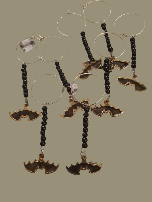 Bats Wine Glass Charms