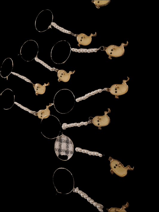 Ghost Wine Glass Charms