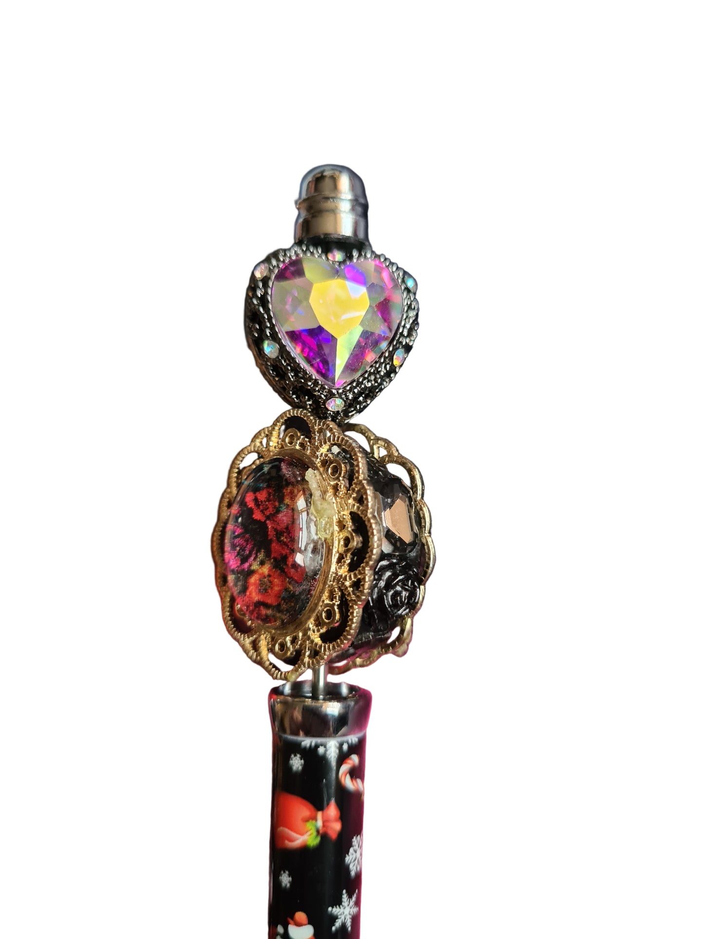 Black Christmas Beaded Pens