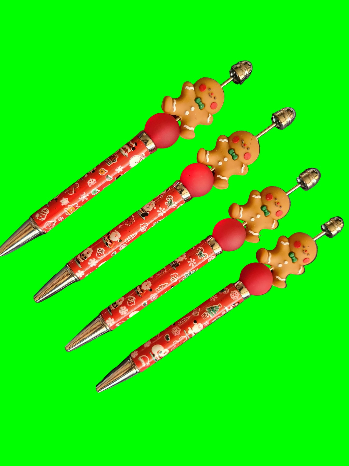 Gingerbread Man Christmas Pens