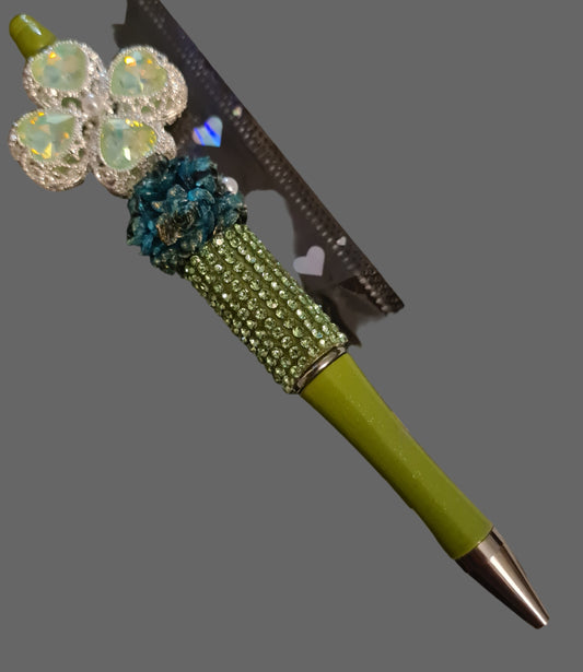 Clover Handmade Beaded Pen