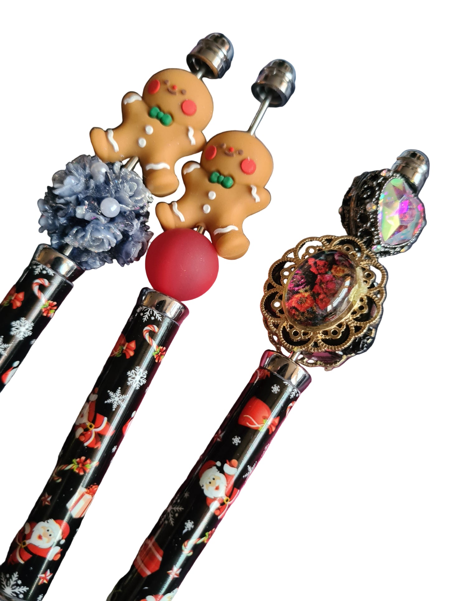 Black Christmas Beaded Pens