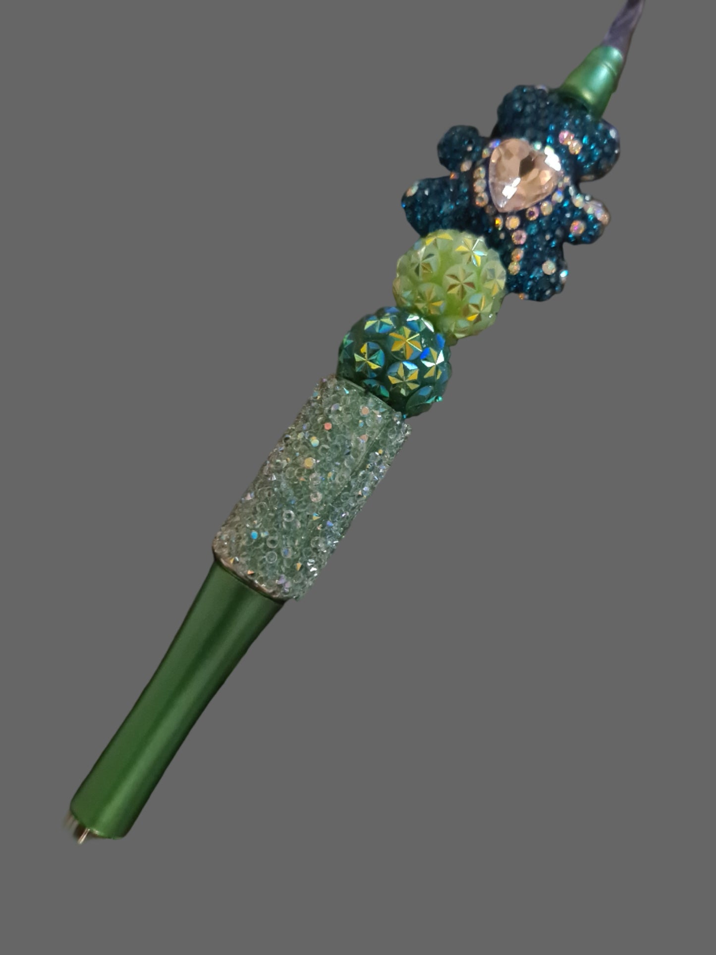 Handmade Green Rhinestone Pen