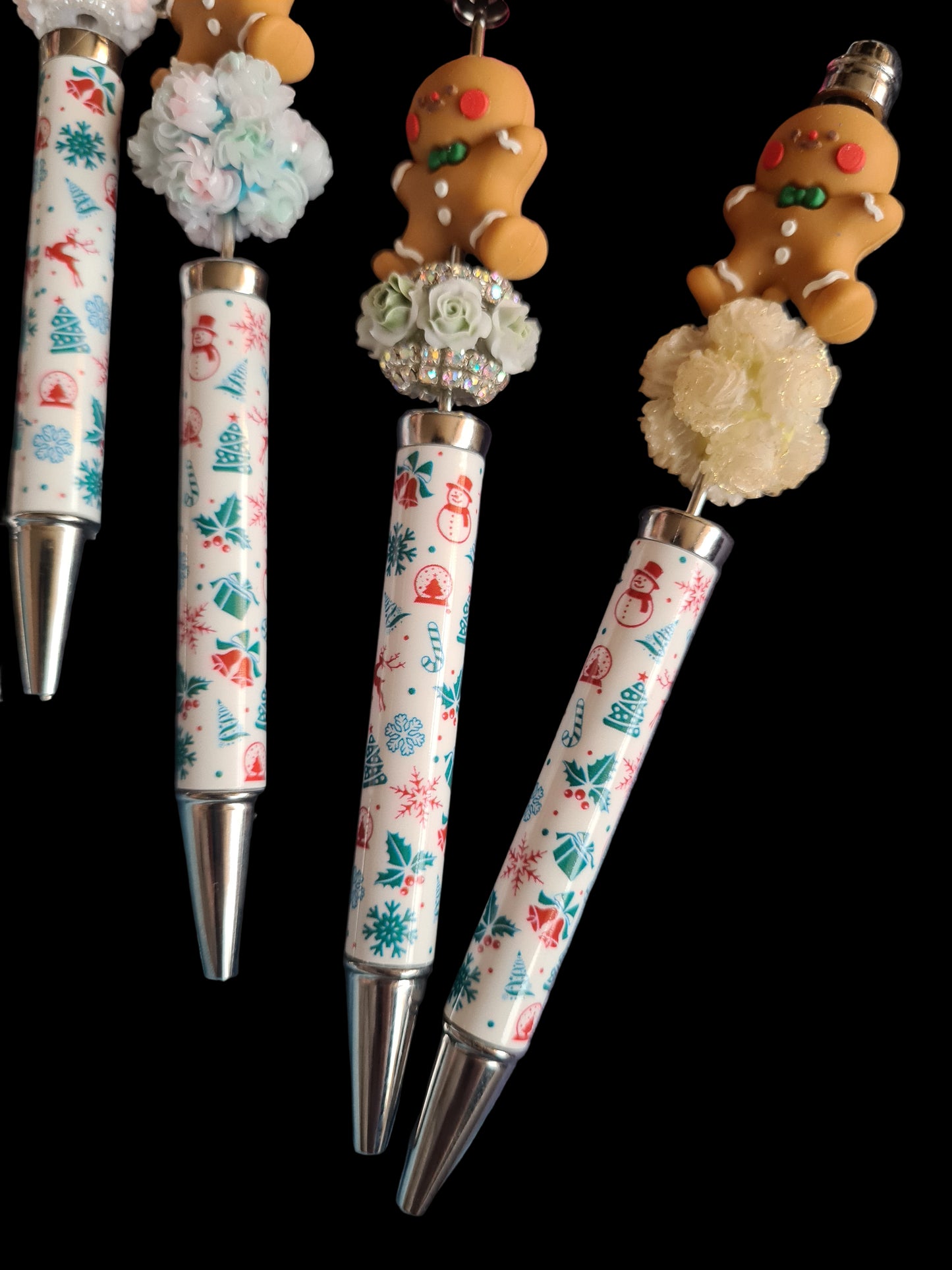 White Christmas Beadable Pens