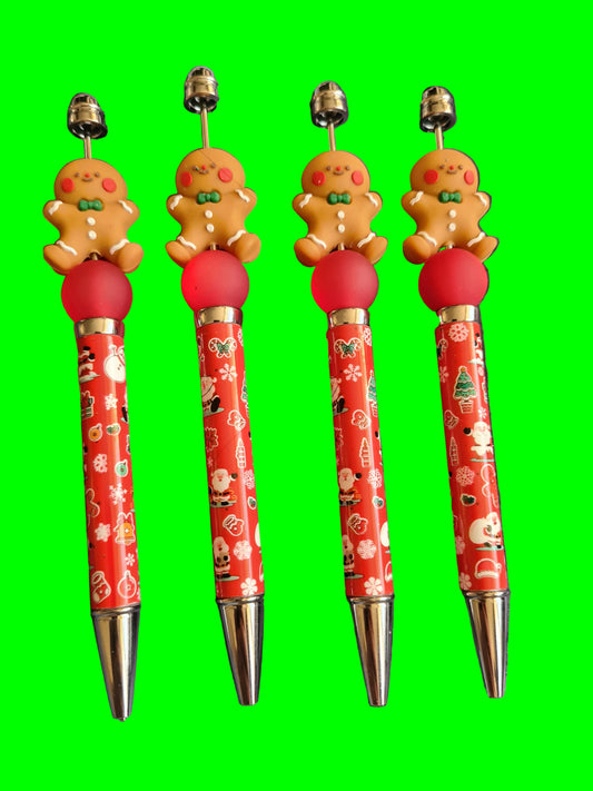 Gingerbread Man Christmas Pens