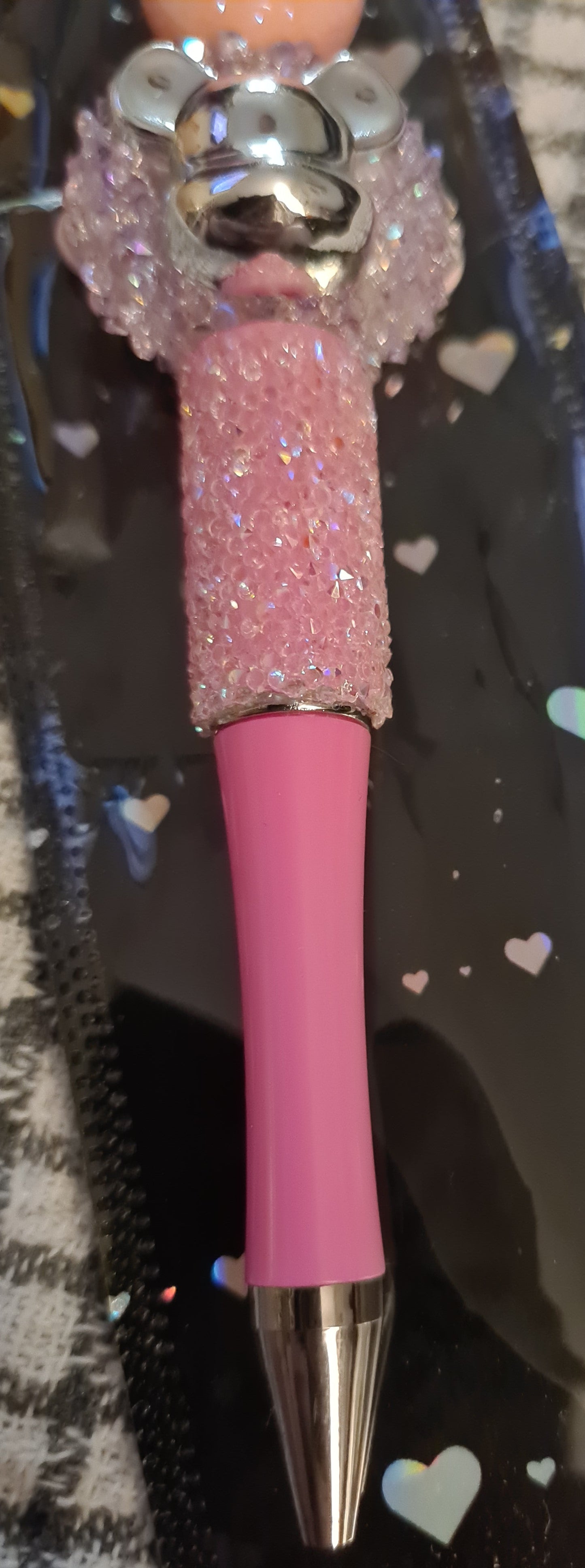 Pink Mouse Beaded Pen