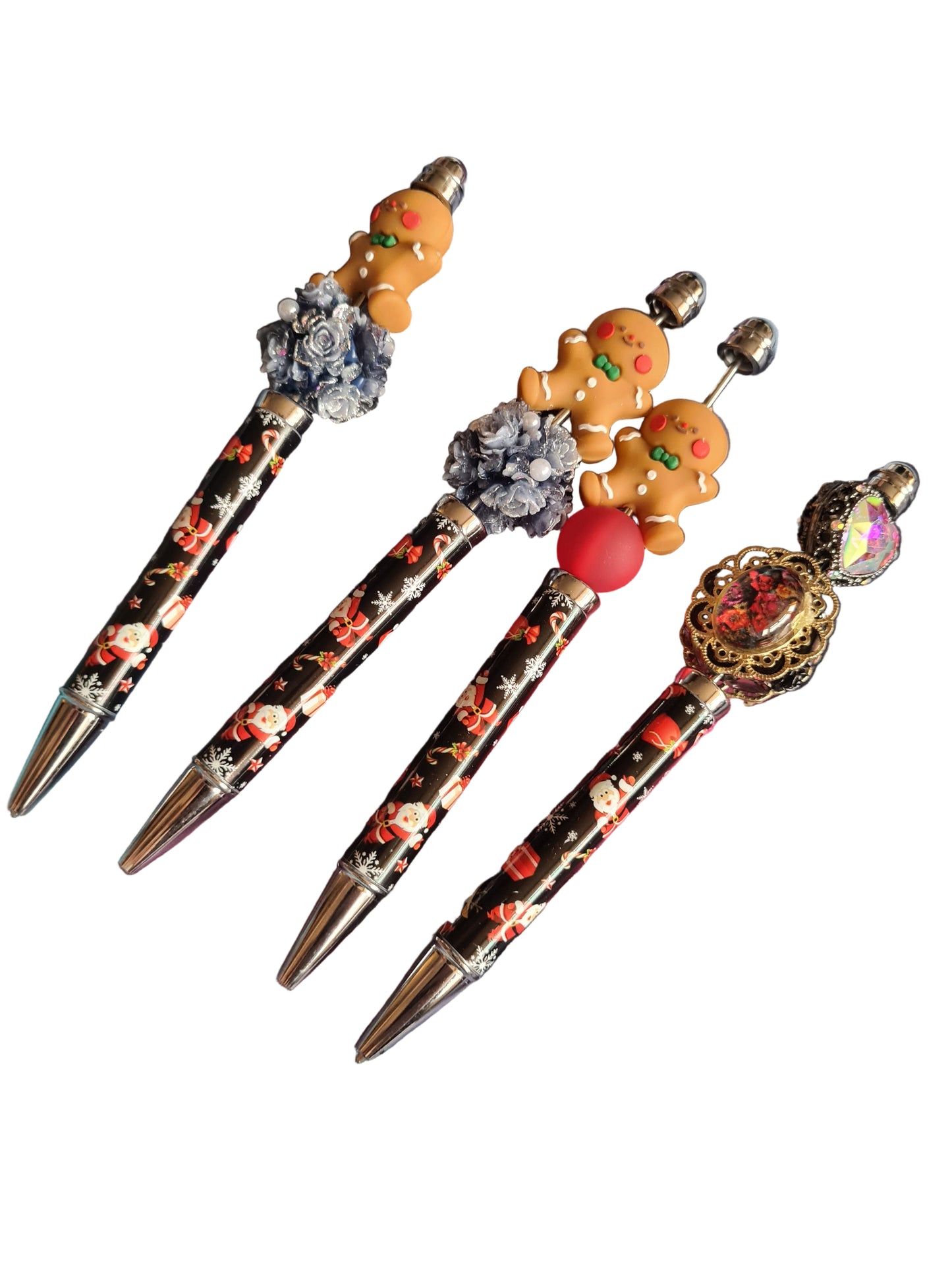 Black Christmas Beaded Pens
