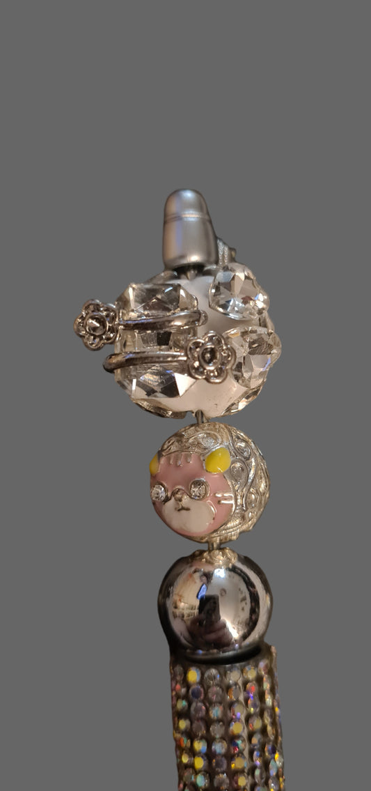 Handmade Silver Rhinestone Pen